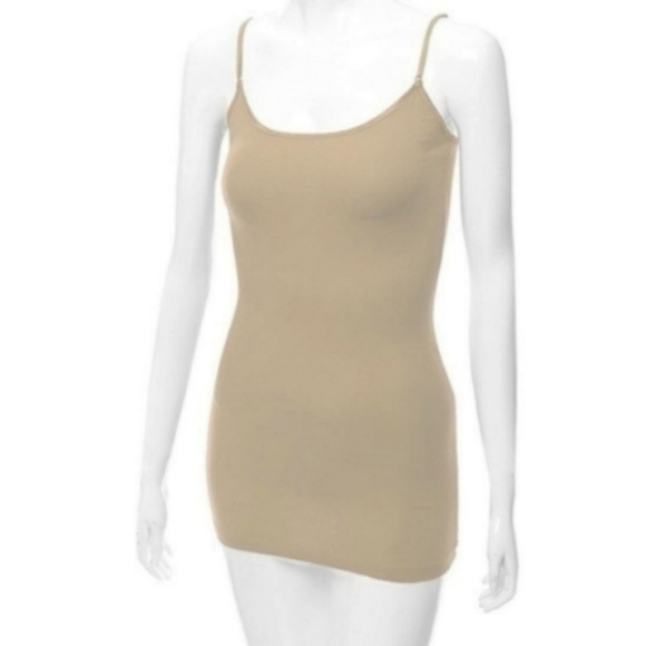 Tops - Basic Light Mocha Long Length Cami